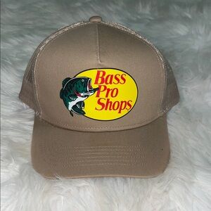 Bass Pro Shops Tan and Yellow Logo Cap